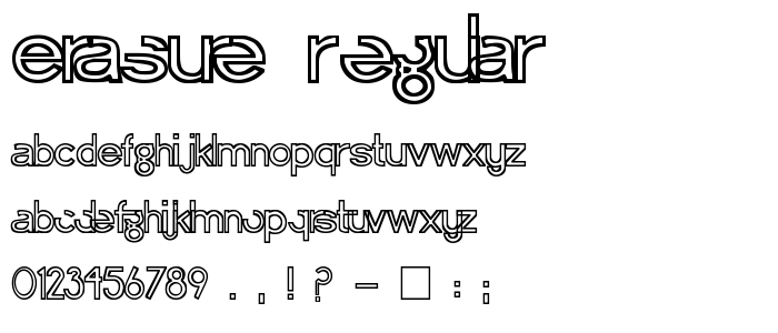 Erasure Regular font